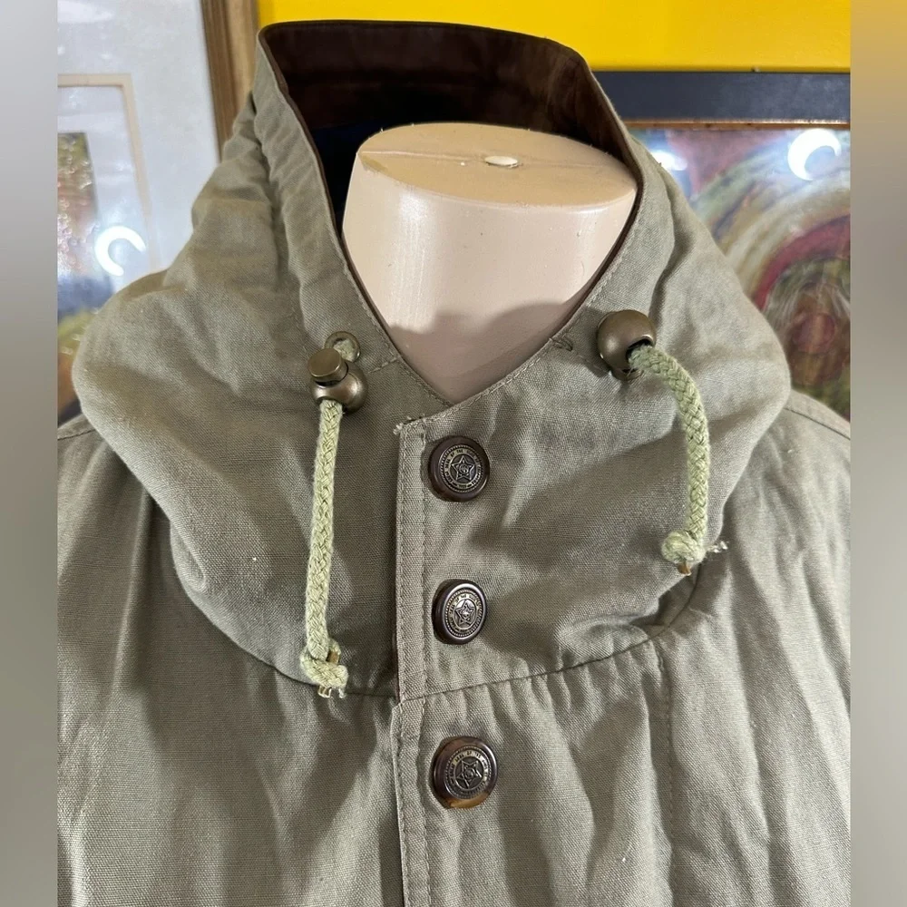 417 Van Heusen Men's Size XL Green Vintage Hooded Sports Winter Jacket